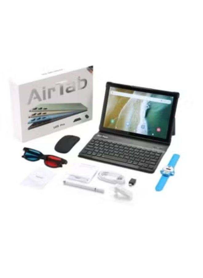 AIR TAB U25 PRO 10.1-Inch Android 13 Tablet – 16GB RAM, 1TB Storage, Dual SIM LTE & Wi-Fi, Quad Core, Long Battery Life, Includes Touch Pen & Keyboard, Green Tablet for Work & Study